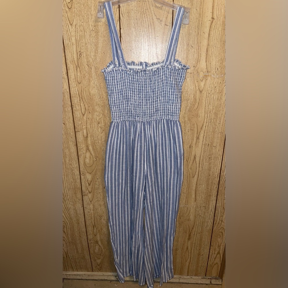 NWT Hollister Removable Straps Smocked Back Wide Leg Pocket Jumpsuit - Picture 4 of 15